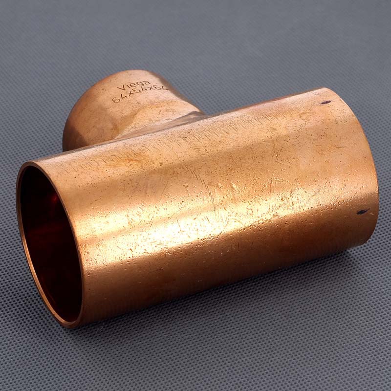 Тройник переходной под пайку 64 х 54 х 64 мм VIEGA медный