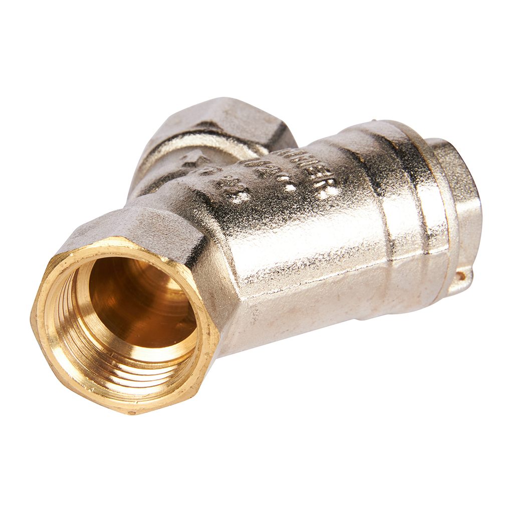 ROMMER 1/2" Фильтр грубой очистки косой 500 мкр.