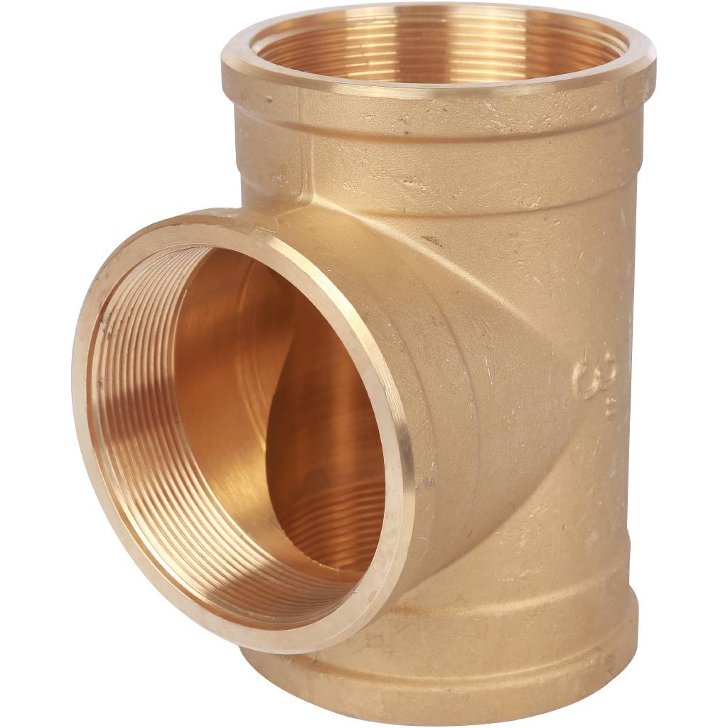 Тройник резьбовой ВР 3" латунь STOUT