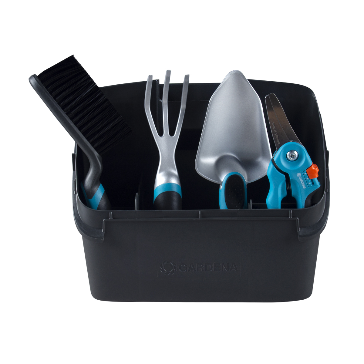 Набор садовый (секатор, лопатка, мотыжка, щетка, совок, ящик) (1/2) "gardena" 08970-20.000.00