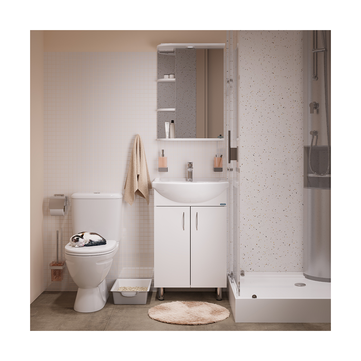 Унитаз напольный "стандарт" эконом белый "sanita" wc.cc/standart/1-p/wht.g/s1