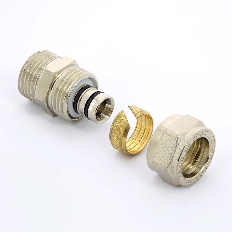 Обжимная муфта НР 16 х 1/2" UNI-FITT для металлопласта