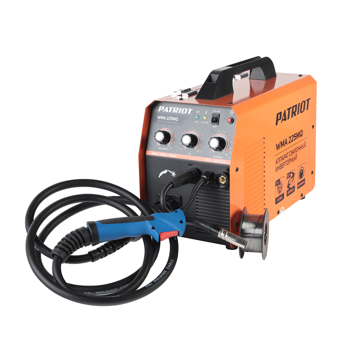 Сварочный автомат инверторный wma 225mq mig/mag/mma 9,4 квт (1) "patriot" 605301755