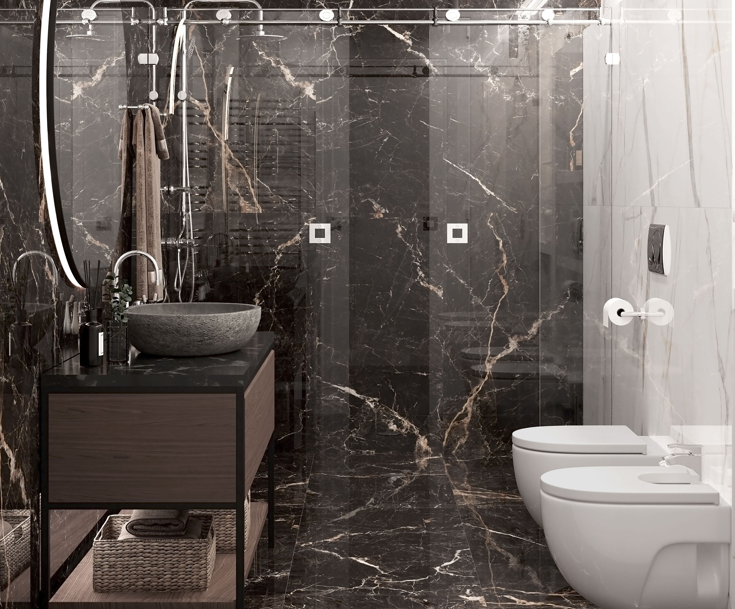 Xtreme nero керамогранит полированный 60x120