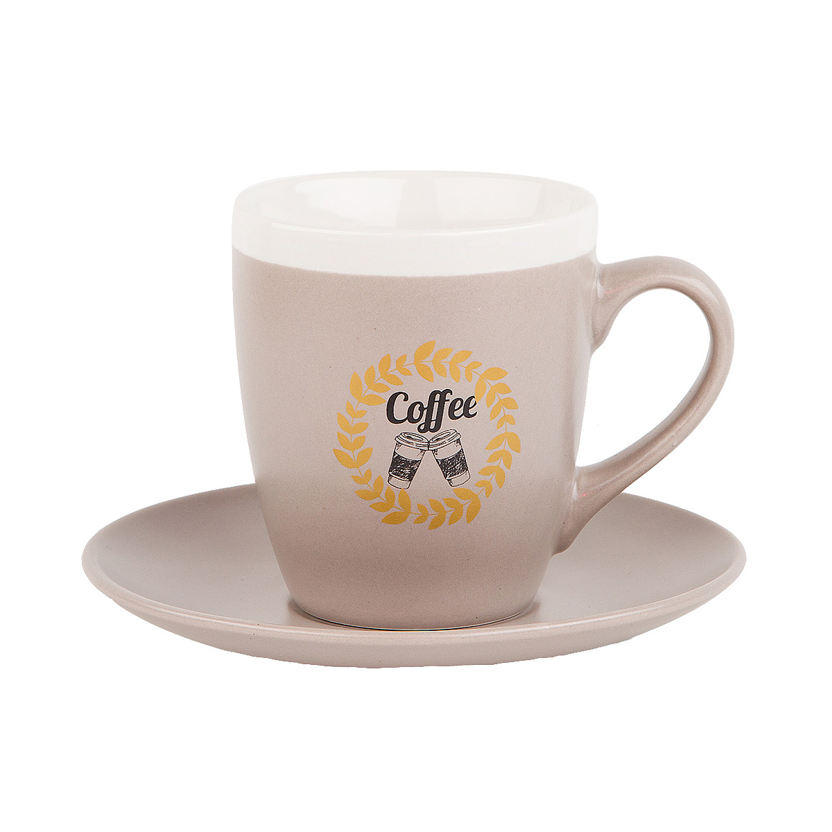 Набор чайный на 2 персоны (4 предм.) "golden coffee" 240 мл (1/18) "nouvelle home" 2410057