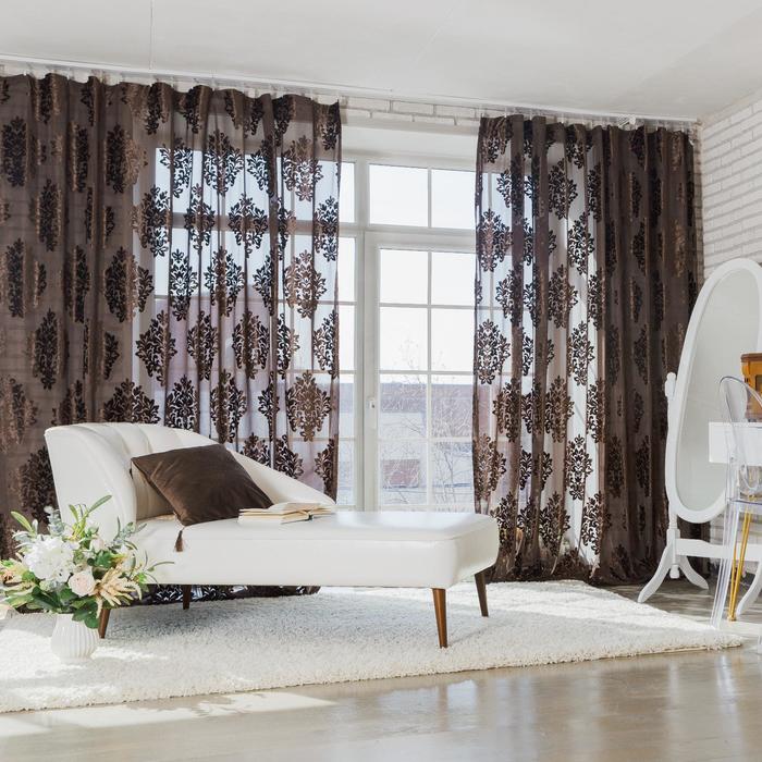 Тюль "ренессанс шоколадный пудинг" 240*265 см (1/7) "этель" 2902360