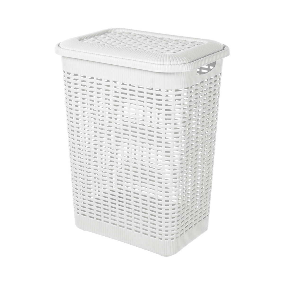 Корзина для белья 30 л 370*260*465 мм (белый) (1/8) "бытпласт"