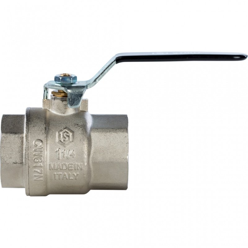 Кран шаровый STOUT ВВ 1"1/4 полнопроходной, рычаг