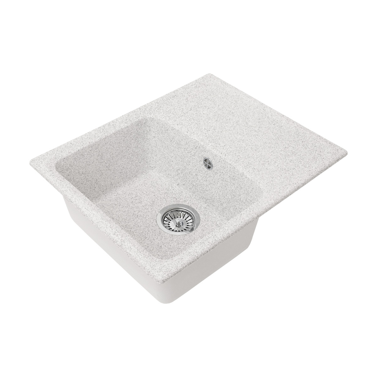 Мойка для кухни врезная искуств. камень gs-17k-310 с крылом 605*490 мм серая "granstones"