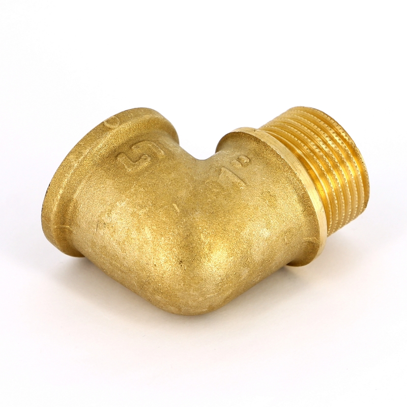 Колено резьбовое ВН 1" x 1" с упором, латунь UNI-FITT