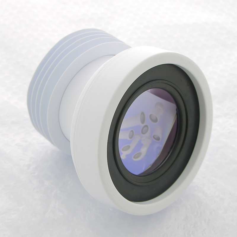 Труба McALPINE фановая L=140 мм под углом 14 с манжетой, вход 97-107 мм, выход внутрь 110 мм