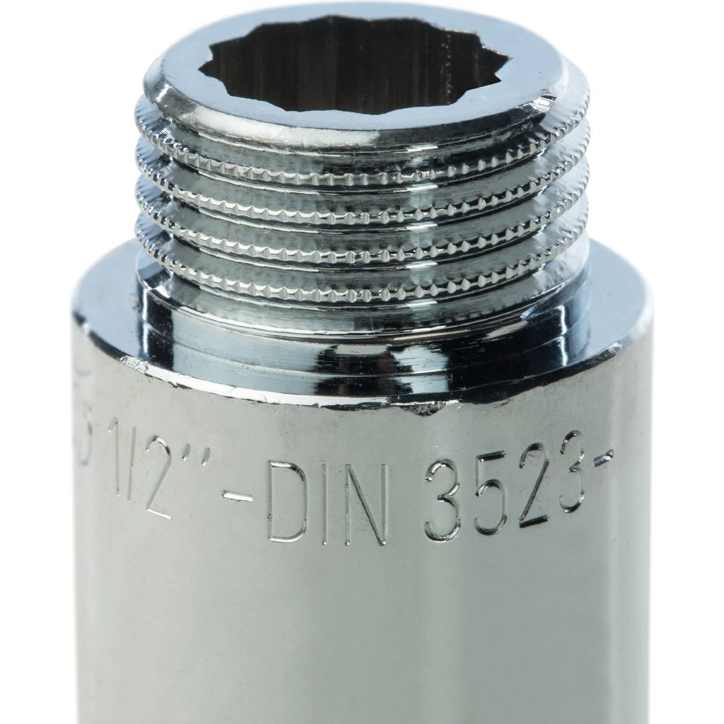 Удлинитель резьбовой ВН 1/2" x 50 мм хром STOUT