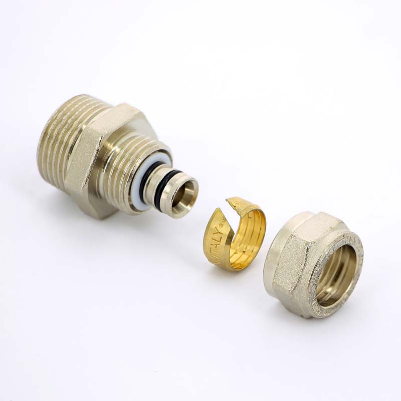 Обжимная муфта НР 16 х 3/4" UNI-FITT для металлопласта