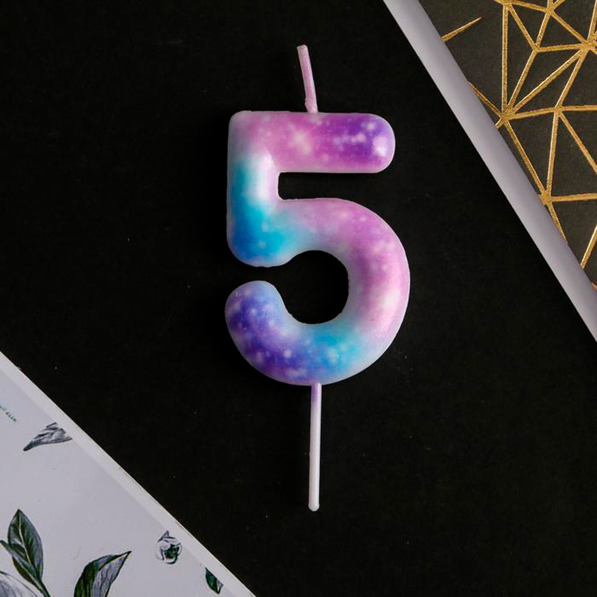 Свеча для торта цифра "5" 5,5*8 см (1/600) 6882430