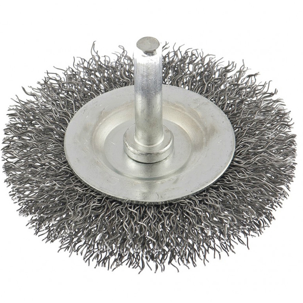 Щетка для дрели плоская  40 мм со шпилькой, латуниров. провол. (1/24/240) "кедр" 146-0040