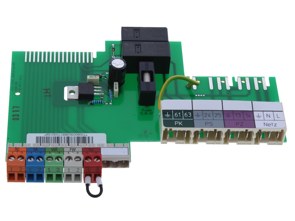 Управляющая плата с разъёмами котла GB Buderus