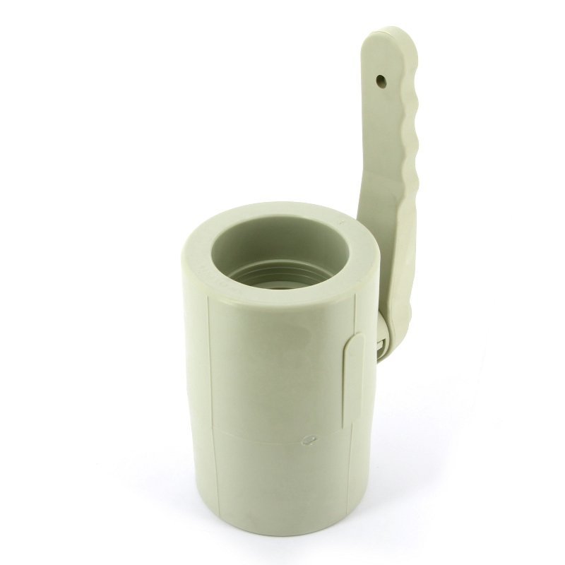 Кран шаровый прямоточный 75 мм с ручкой PP-R под пайку FV-PLAST серый