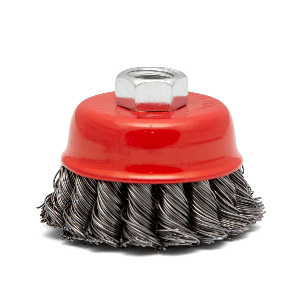 Щетка для ушм "чашка"  65 мм  м14, крученая провол. 0,5 мм (1/100) "кедр" 149-0065