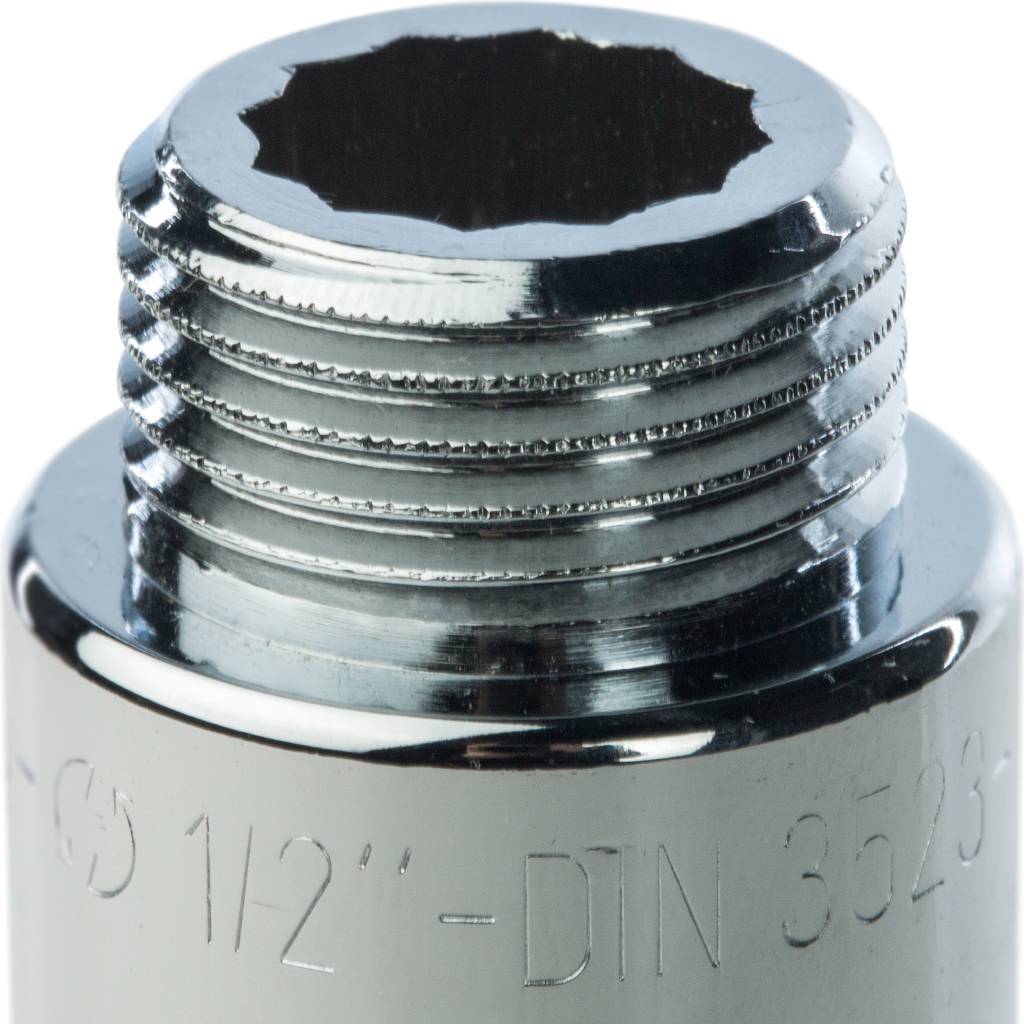 Удлинитель резьбовой ВН 1/2" x 100 мм хром STOUT