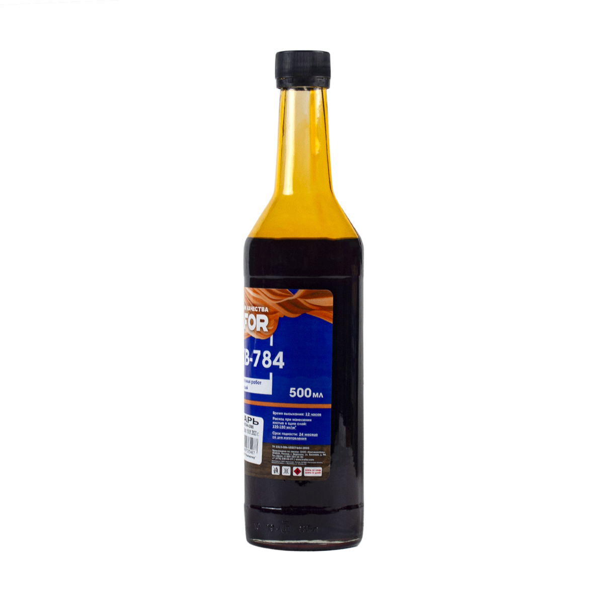 Лак хв-784 янтарь 0,5 л (12) "krafor"