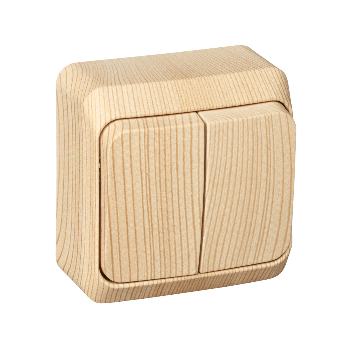 Выключатель открыт. уст. "этюд" 2-х кл. 10а, сосна (1/25/200) "schneider"