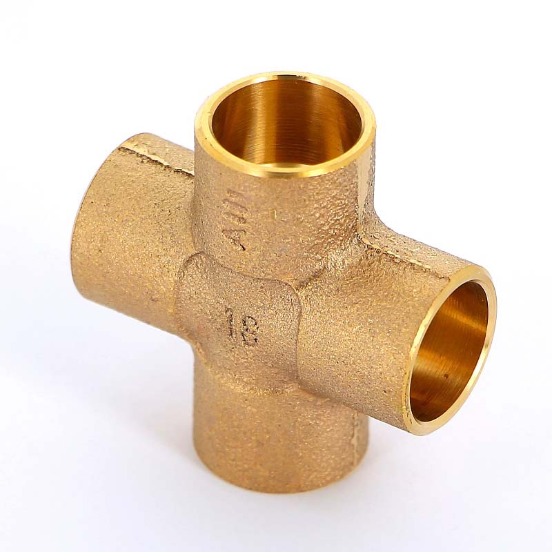 Крестовина равнопроходная VIEGA под пайку 18 мм бронзовая