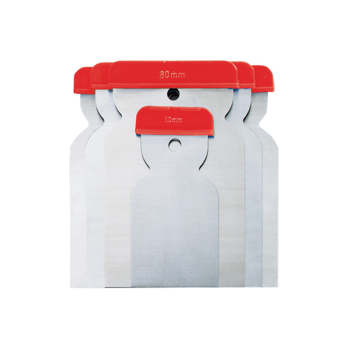 Шпатели алюминиевые набор 4 шт. (50-80-100-120 мм) (1/10/200) "beorol"