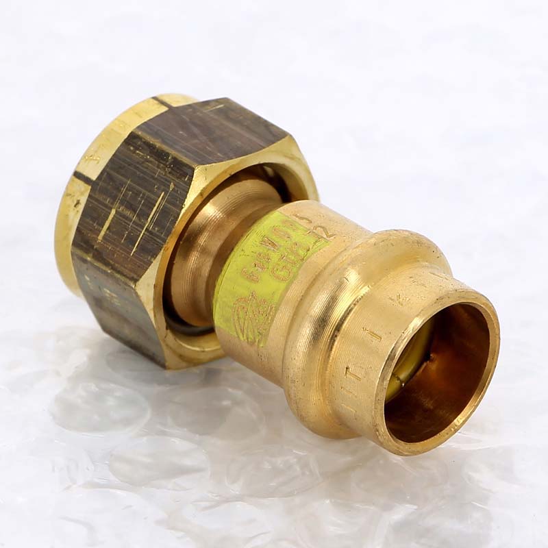 Муфта пресс-В с накидной гайкой плоская прокладка бронза Profipress G VIEGA 15 х 1/2"