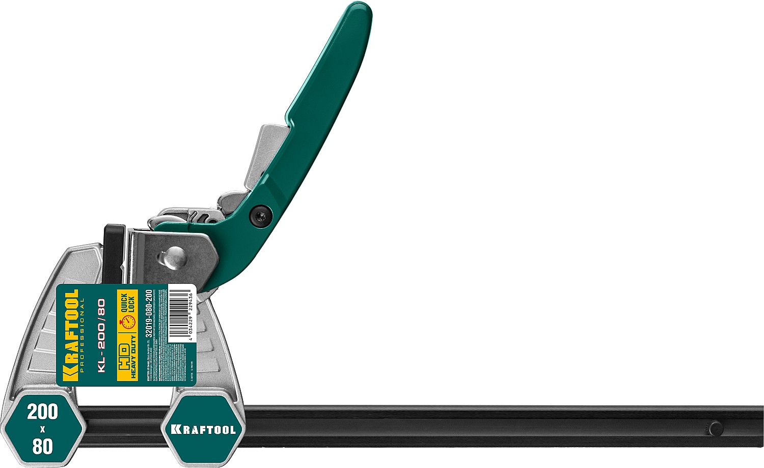 KRAFTOOL KL-200/80, 80 х 200 мм, струбцина F (32019-080-200)