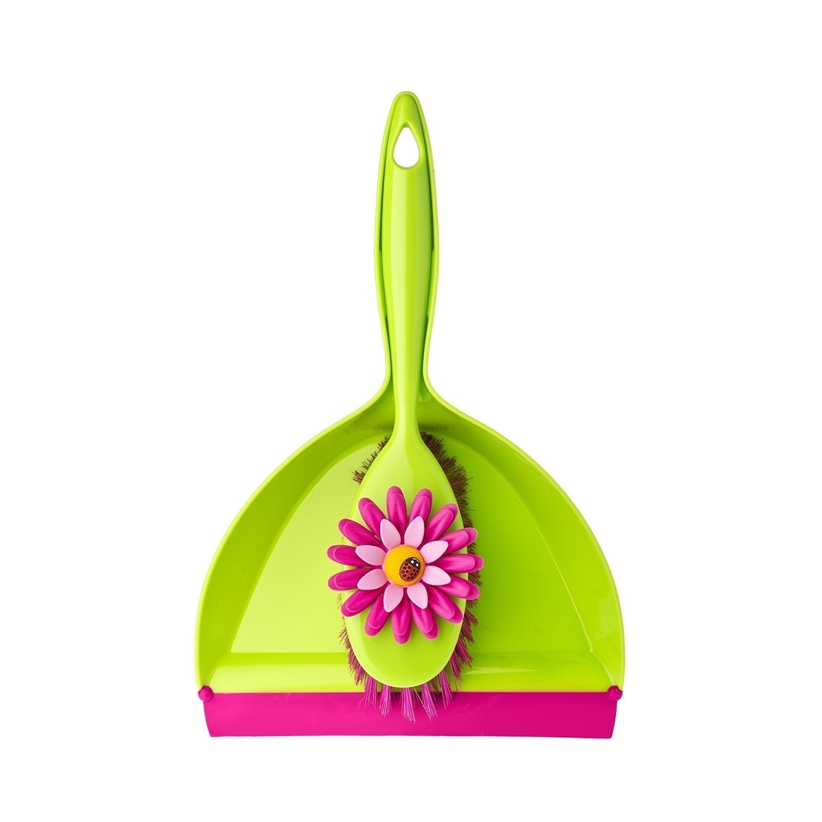 Комплект для уборки "flower power" (щетка-сметка + совок) (1/6) "vigar" 5900