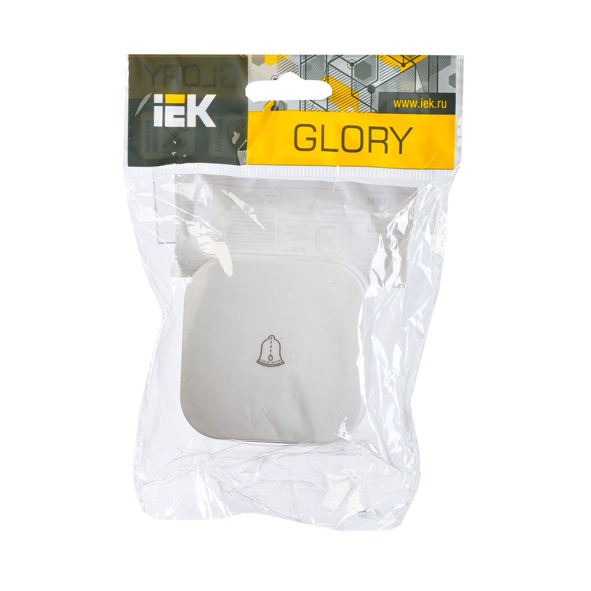 Выключатель открыт. уст. "glory" 1 кл. самовозв. всс20-1-0-хб, 10а, белый (1/36/432) "iek"