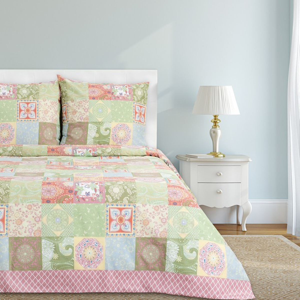 Постельное белье "этель" лоскуты 1,5 сп. (бязь) (1) 2961478