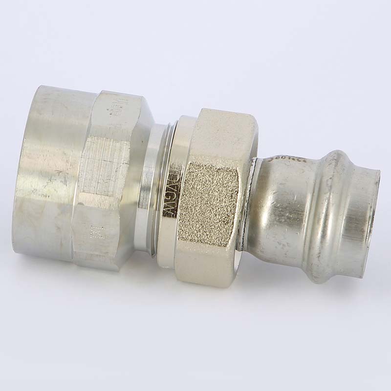 Муфта пресс-В разъёмная 22x1" с плоской прокладкой нержавеющая сталь Sanpress Inox VIEGA