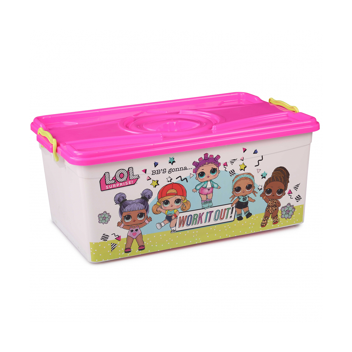 Контейнер "lol surprise" 40 л прямоуг. с крышкой (1/5) "альтернатива"  м7636