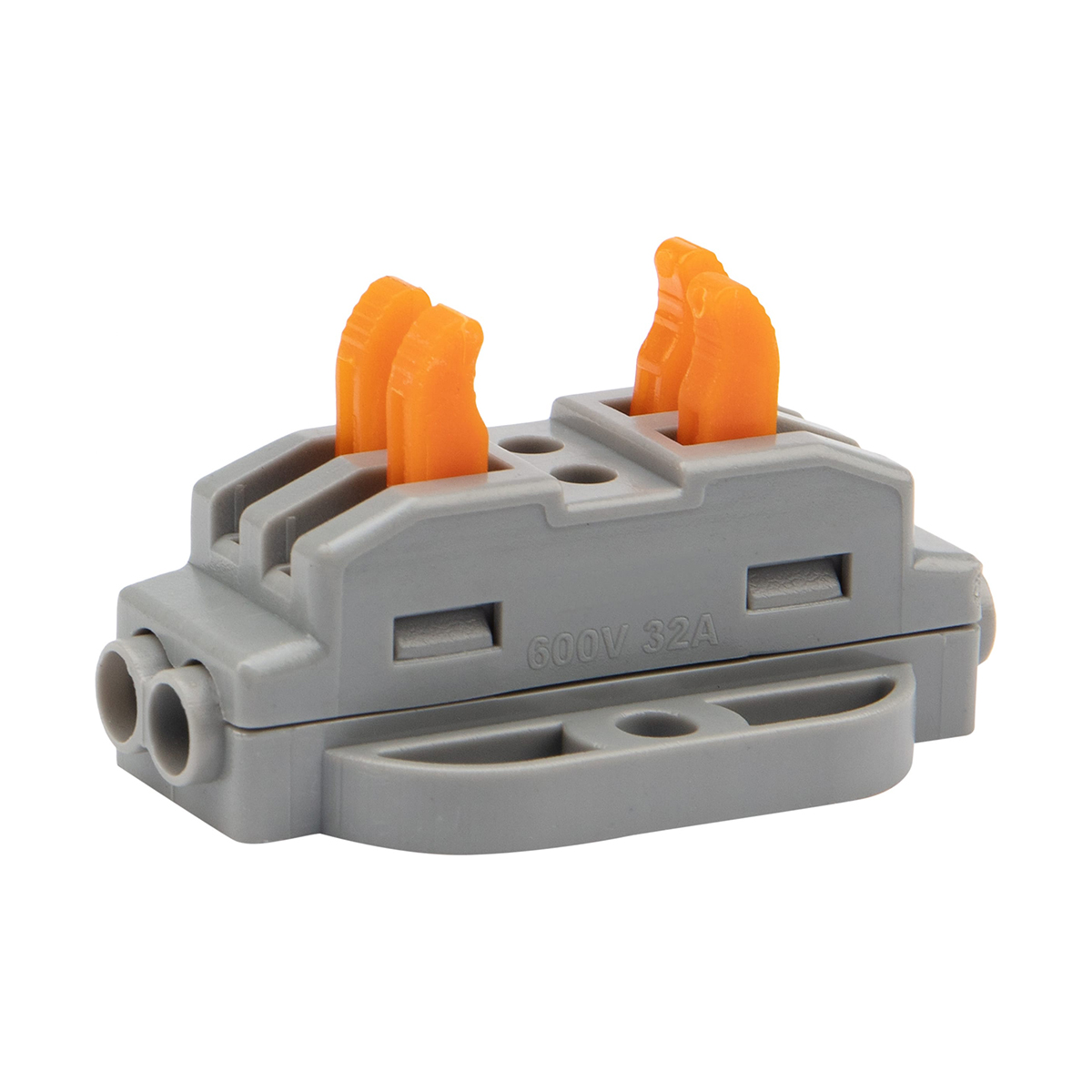 Клеммы проходные смк 222-422p, 2 полюса упак. 5 шт. (серые) (1/10) "rexant" 07-6262-5