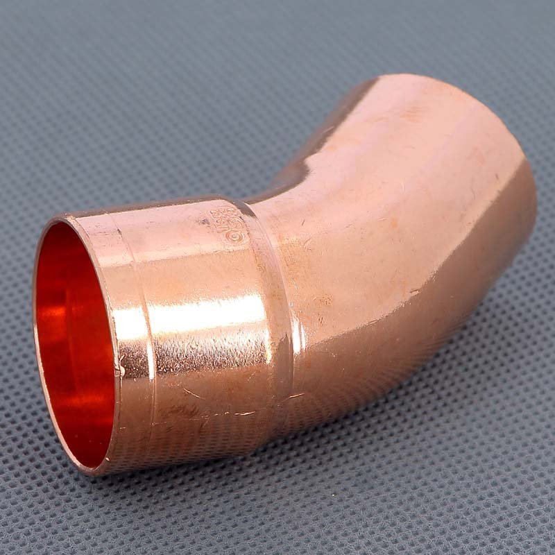 Угол однораструбный 45° VIEGA пайка 42 мм медный