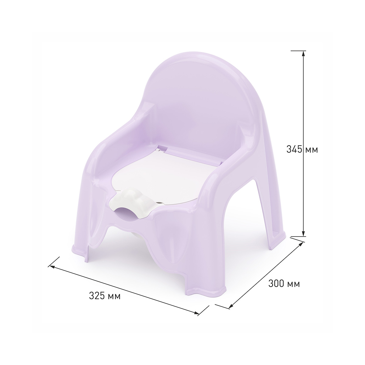 Горшок-стульчик детский (св. фиолетовый) (1/6) "альтернатива" м1327