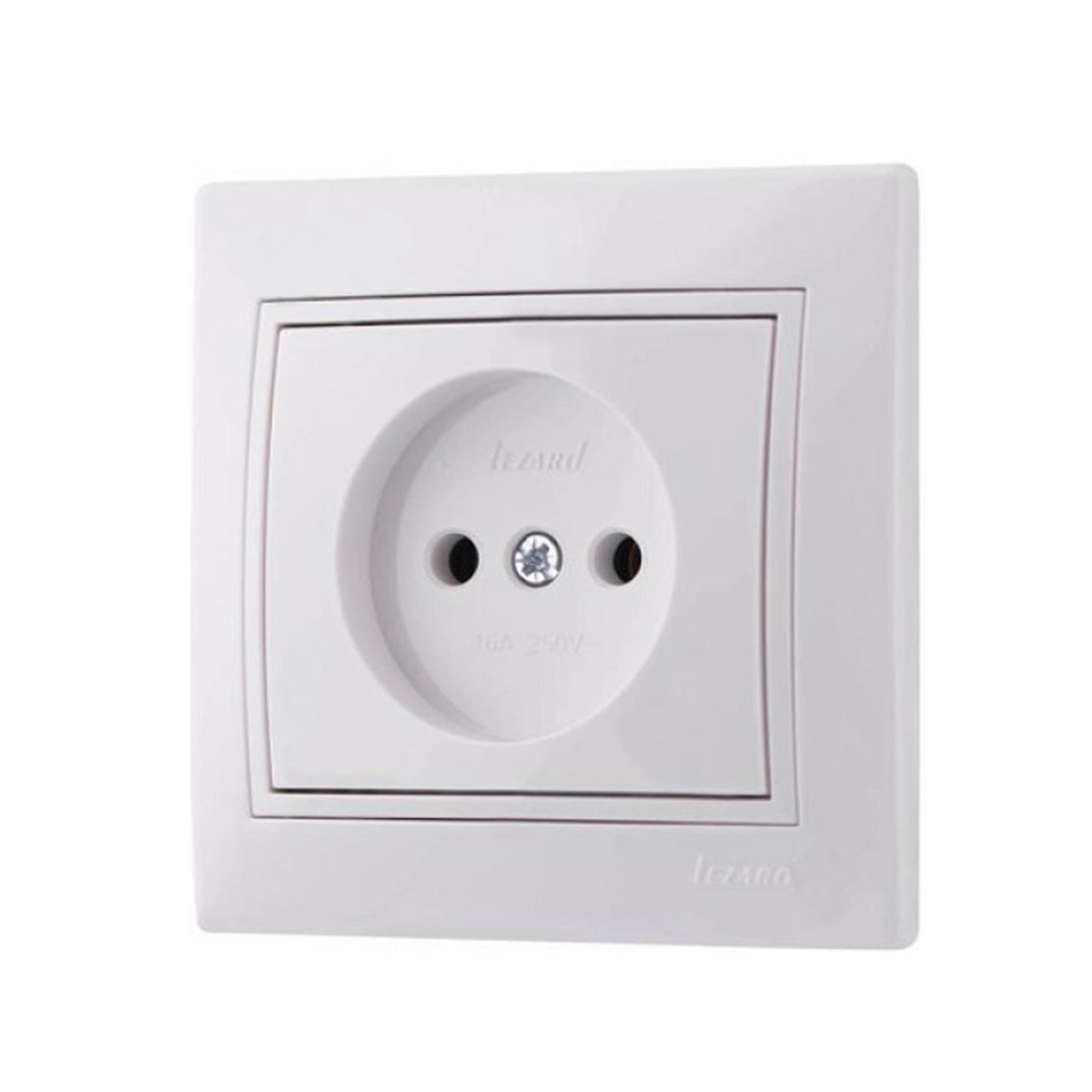 Розетка "mira" 1 местн., белый (1/10/120) "lezard" 701-0202-121b