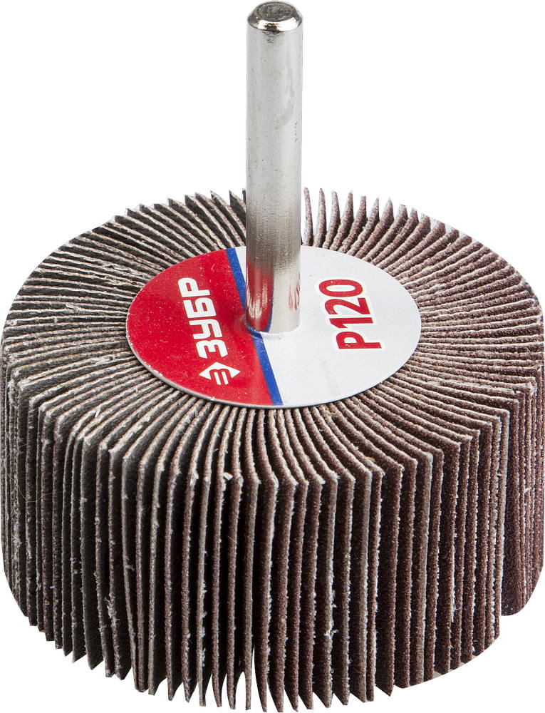 ЗУБР d 60x30 мм, P120, круг шлифовальный лепестковый