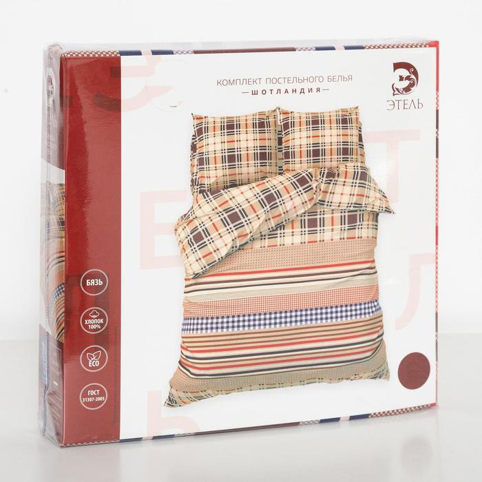 Постельное белье "этель" шотландия 2 сп. (бязь) (1/6) 2961483
