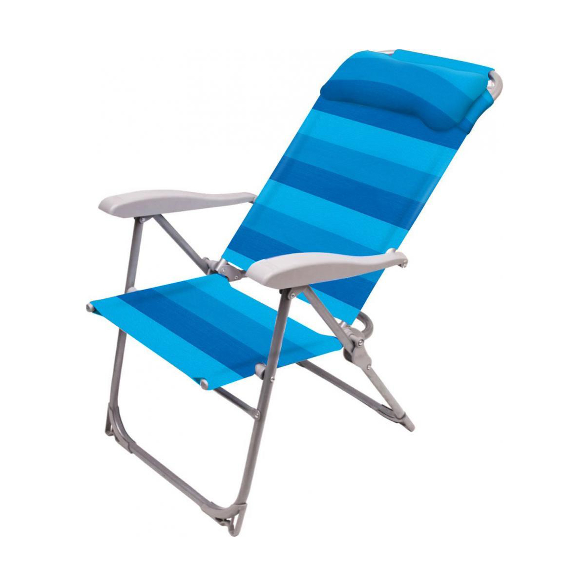 Кресло-шезлонг складное h=38 см (синий) (1) к2/с  "ника"