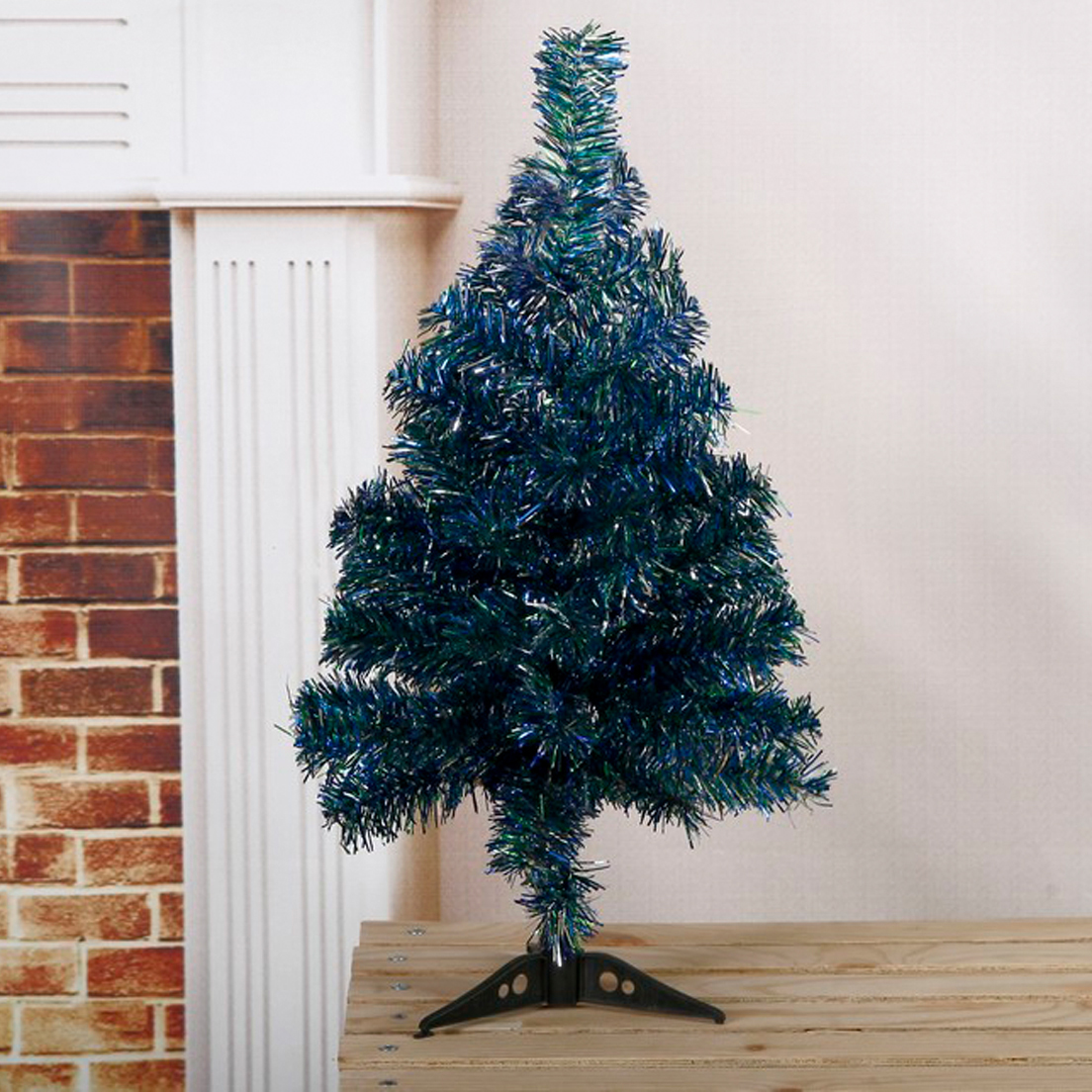 Ель декор. "радуга" 60 см, 60 веток (зеленая с синим) "зимнее волшебство" 703647