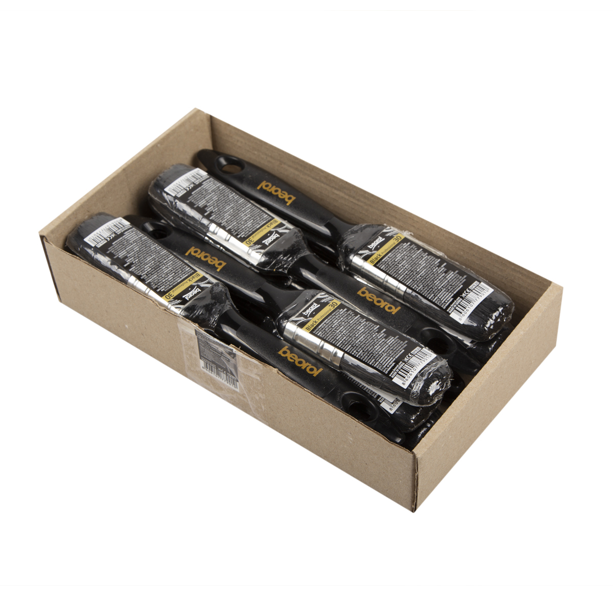 Кисть плоская "black professional"  30 х 15 мм (12/804)  "beorol"