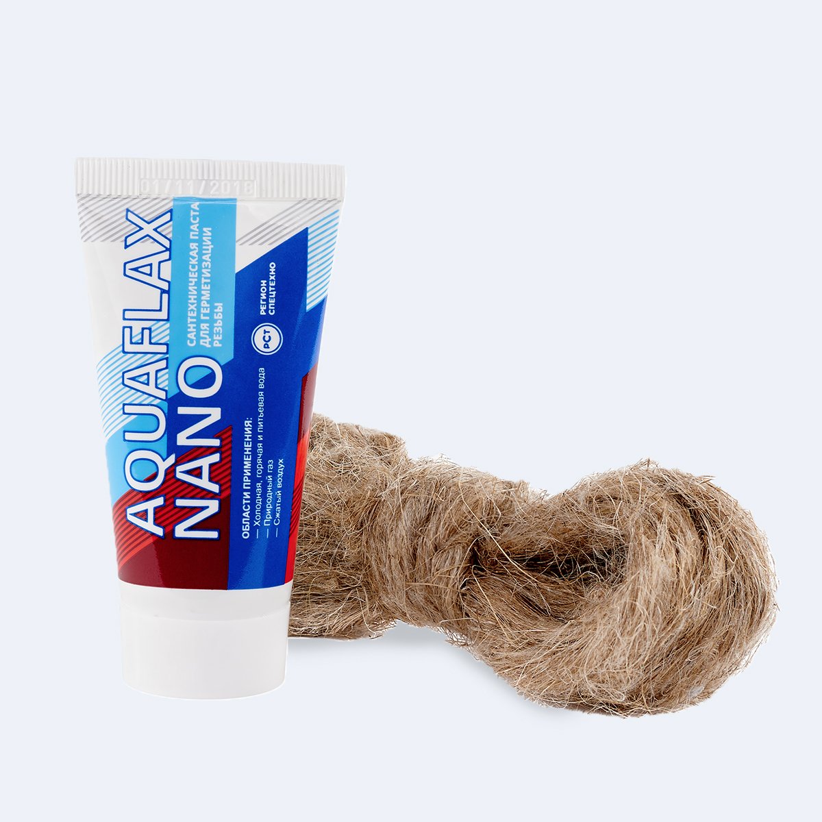 Сантехническая российская льняная нить 35 грамм Aquaflax nano СантехМастерГель