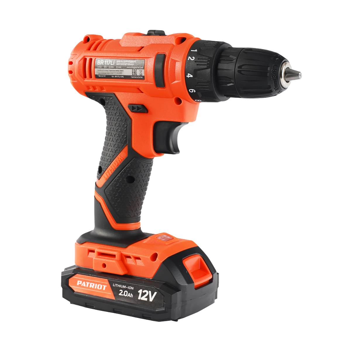 Дрель-шуруповерт аккум. br 117li (1/10) "patriot" 180301117