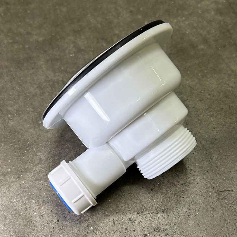 Слив-перелив McALPINE для раковины L=235 х 25 мм, круглое отв., 113 мм реш., выход 1 1/2", хром