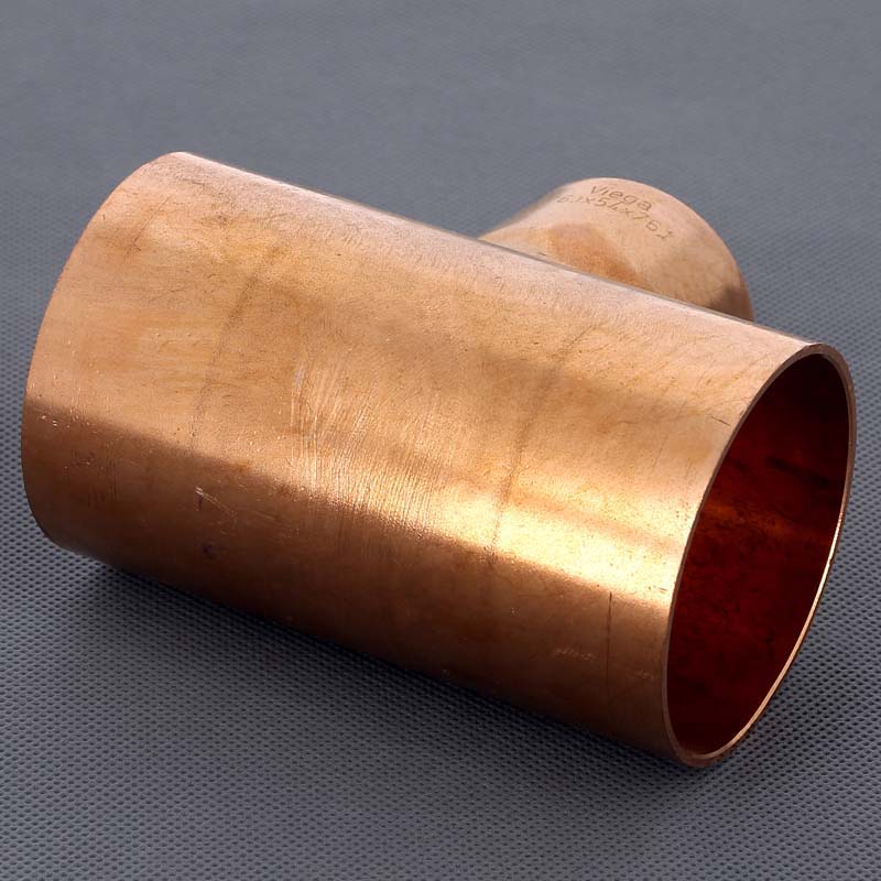 Тройник переходной под пайку 76 х 54 х 76 мм VIEGA медный