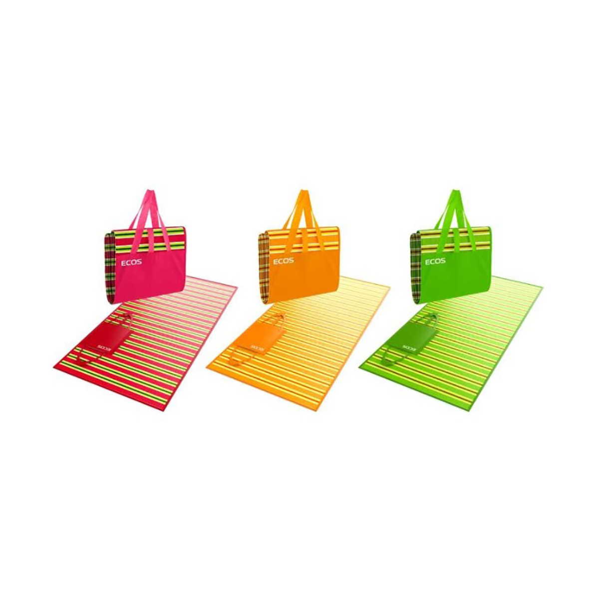 Коврик для пикника 90*180 см из полипропиленовой соломы "fruits" (сумка) (1/24) "ecos"