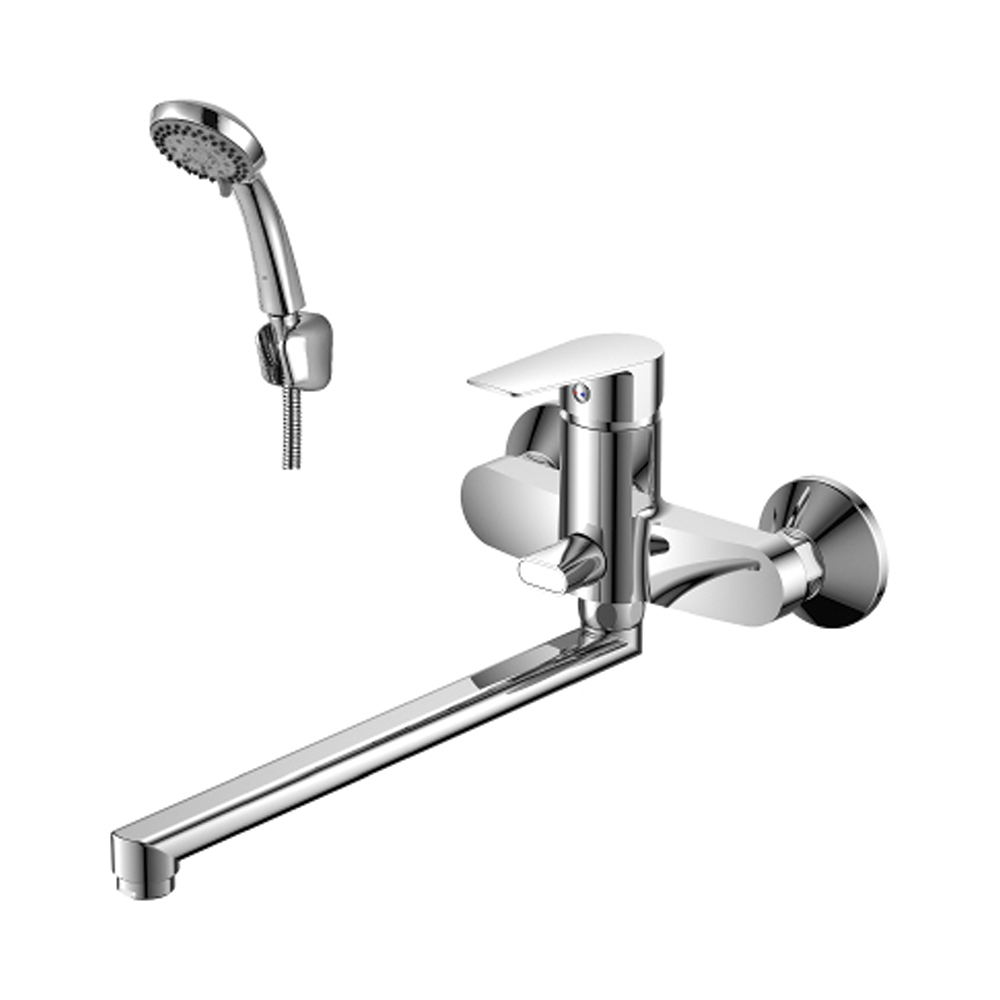 Смеситель для ванн  s35-33 длинный плоский излив (1/12) "rossinka"