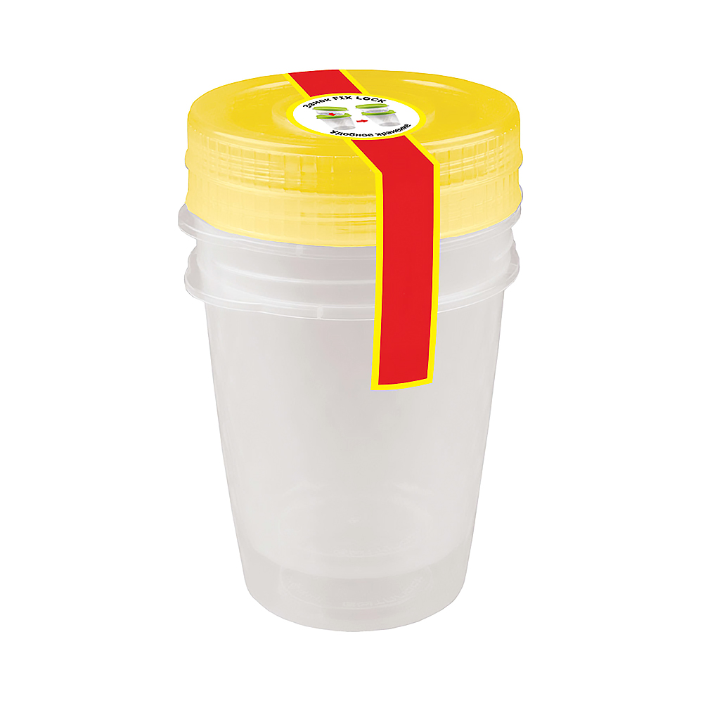 Банки с крышкой "кристалл" набор 2 шт. х 1,1 л (1/26) "бытпласт"